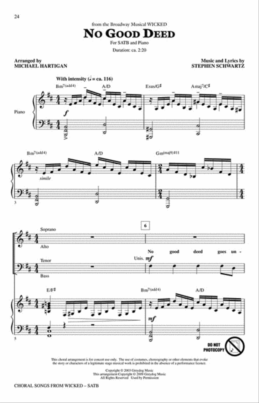 Choral Songs from Wicked Choral Songs from Wicked Choir scores gallery preview page 5
