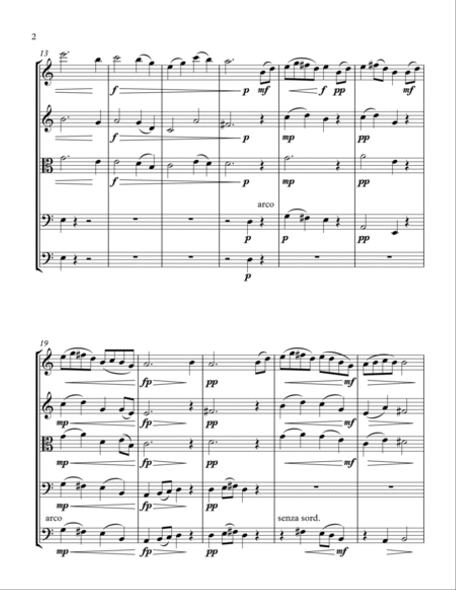 Reverie String Quintet scores gallery preview page 2