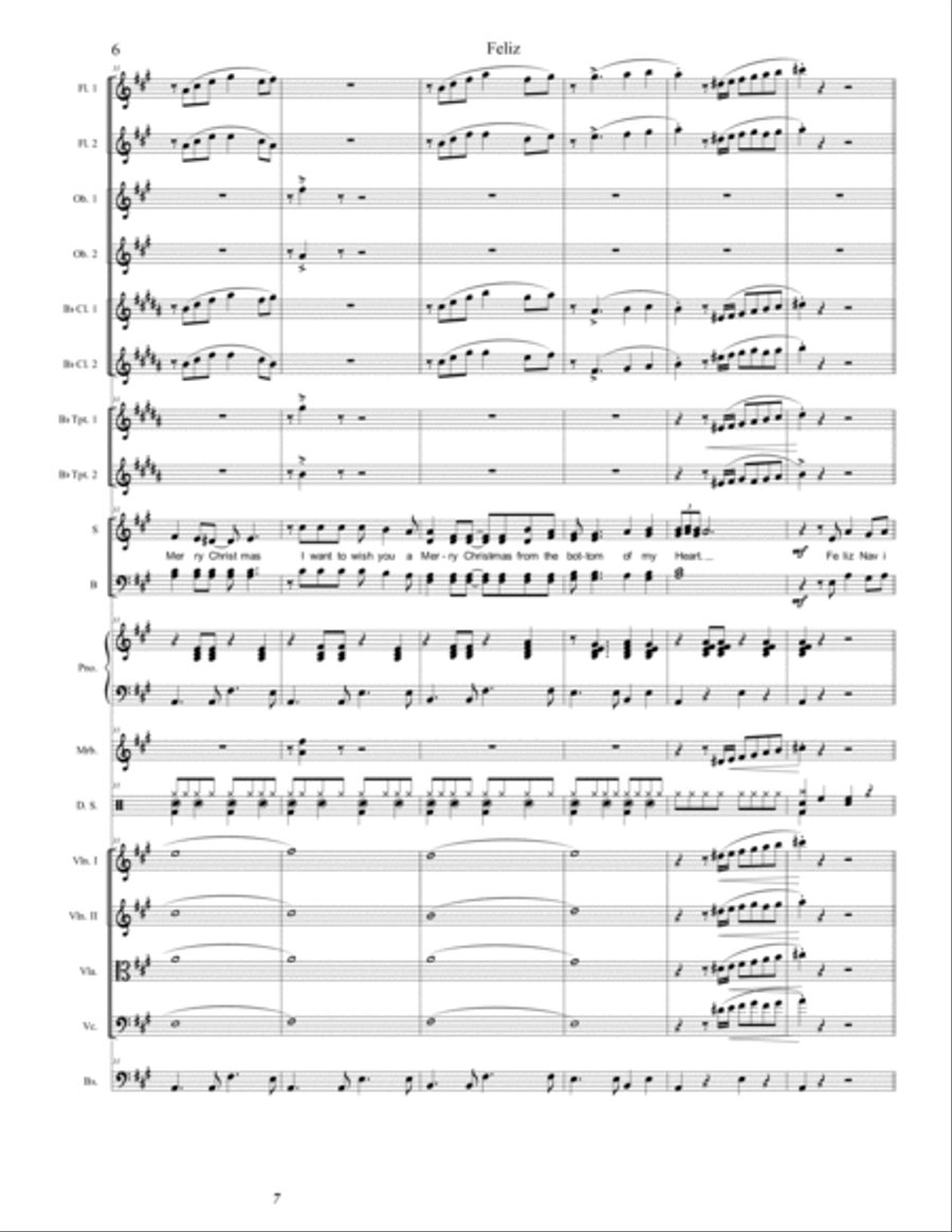 Feliz Navidad Feliz Navidad Full Orchestra scores gallery preview page 6