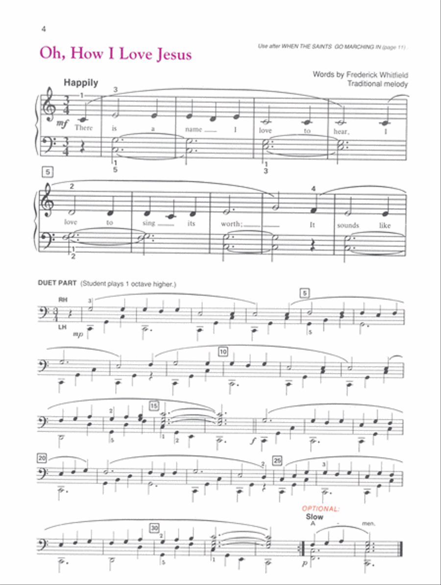 Alfred's Basic Piano Course Hymn Book, Level 1B Piano Method scores gallery preview page 2