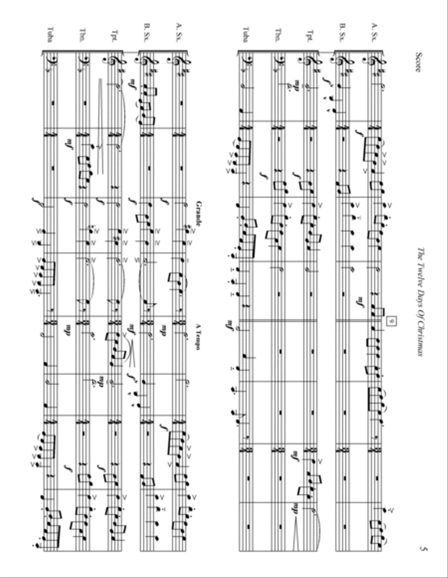 The Twelve Days Of Christmas Small Ensemble scores gallery preview page 5