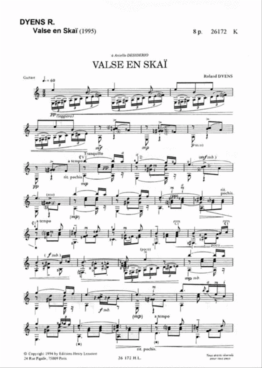 Valse En Skai Valse En Skai Acoustic Guitar scores gallery preview page 2