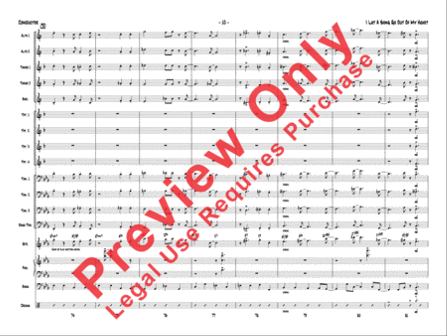 I Let a Song Go Out of My Heart Jazz Ensemble scores gallery preview page 29