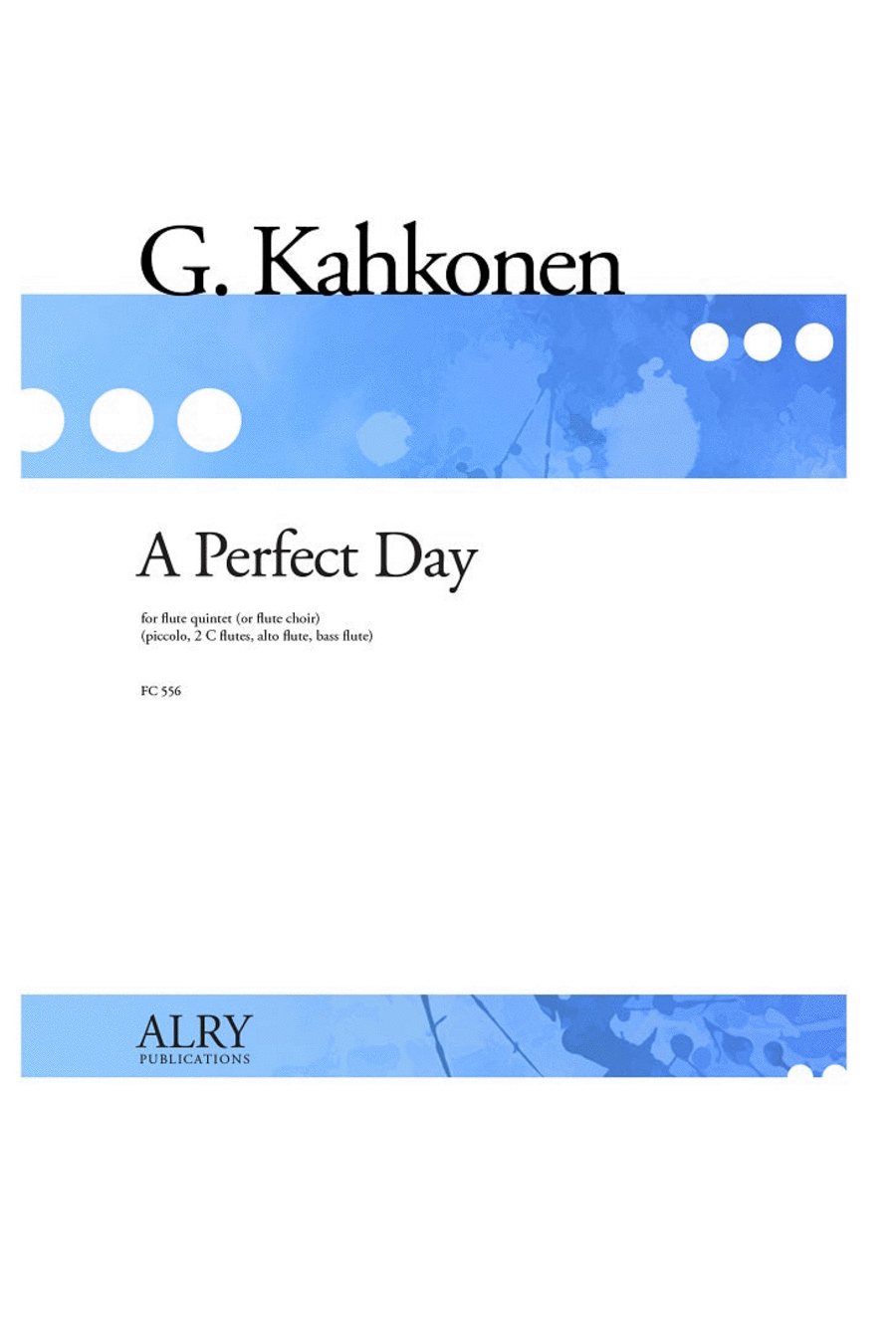 A Perfect Day for Flute Quintet (or Flute Choir) Flute Choir scores gallery preview page 1