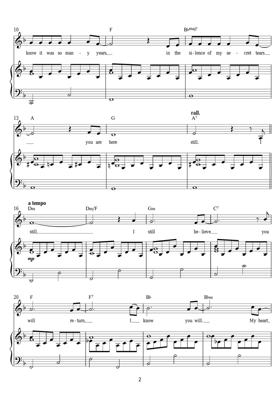 I Still Believe (from Miss Saigon) Piano, Vocal scores gallery preview page 2