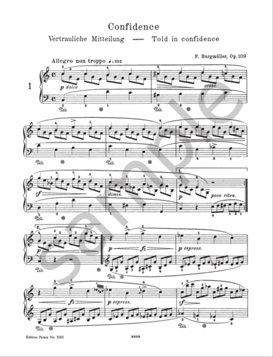 18 Characteristic Studies Op.109 Piano Method scores gallery preview page 3