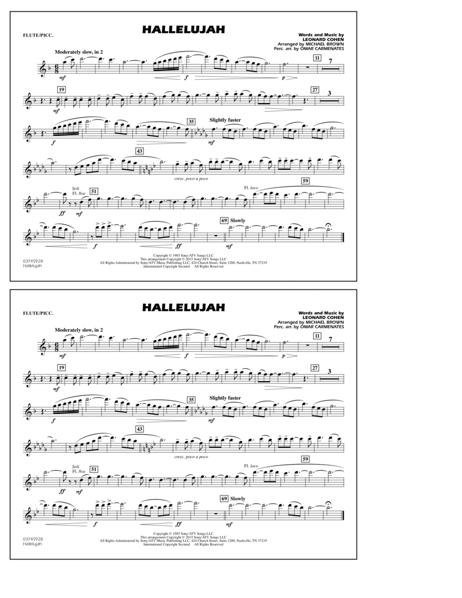 Hallelujah - Flute/Piccolo