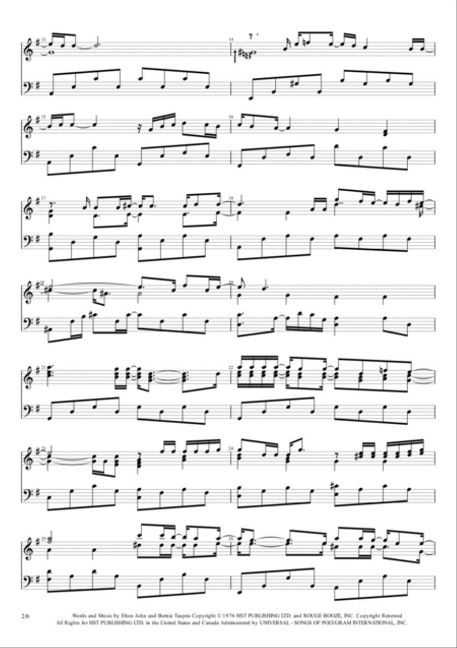 Chameleon Piano Solo scores gallery preview page 2