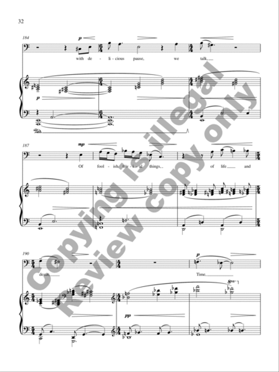 Nocturne of Remembered Spring Baritone Voice scores gallery preview page 20