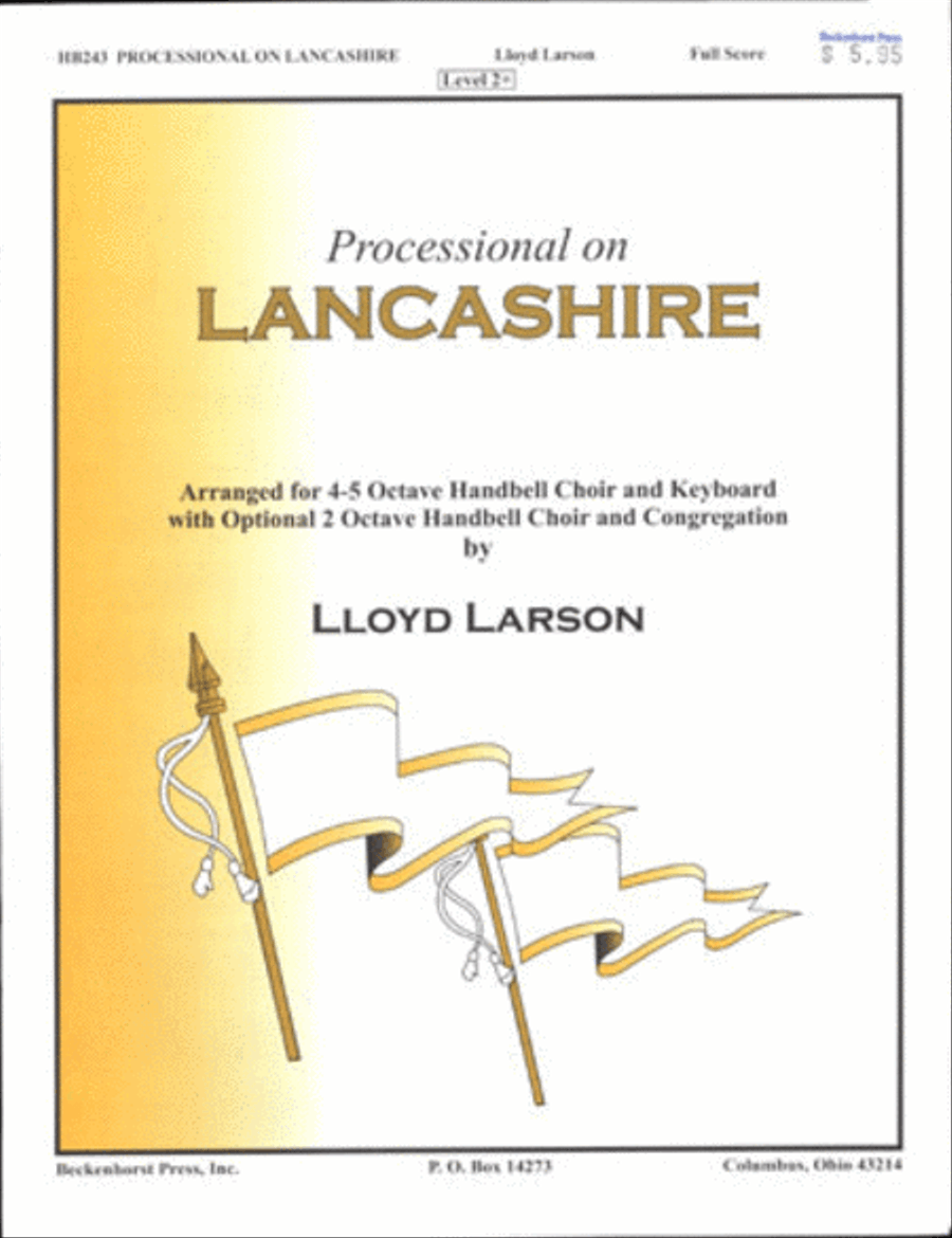 Processional on LANCASHIRE - full score Handbell Choir scores gallery preview page 1