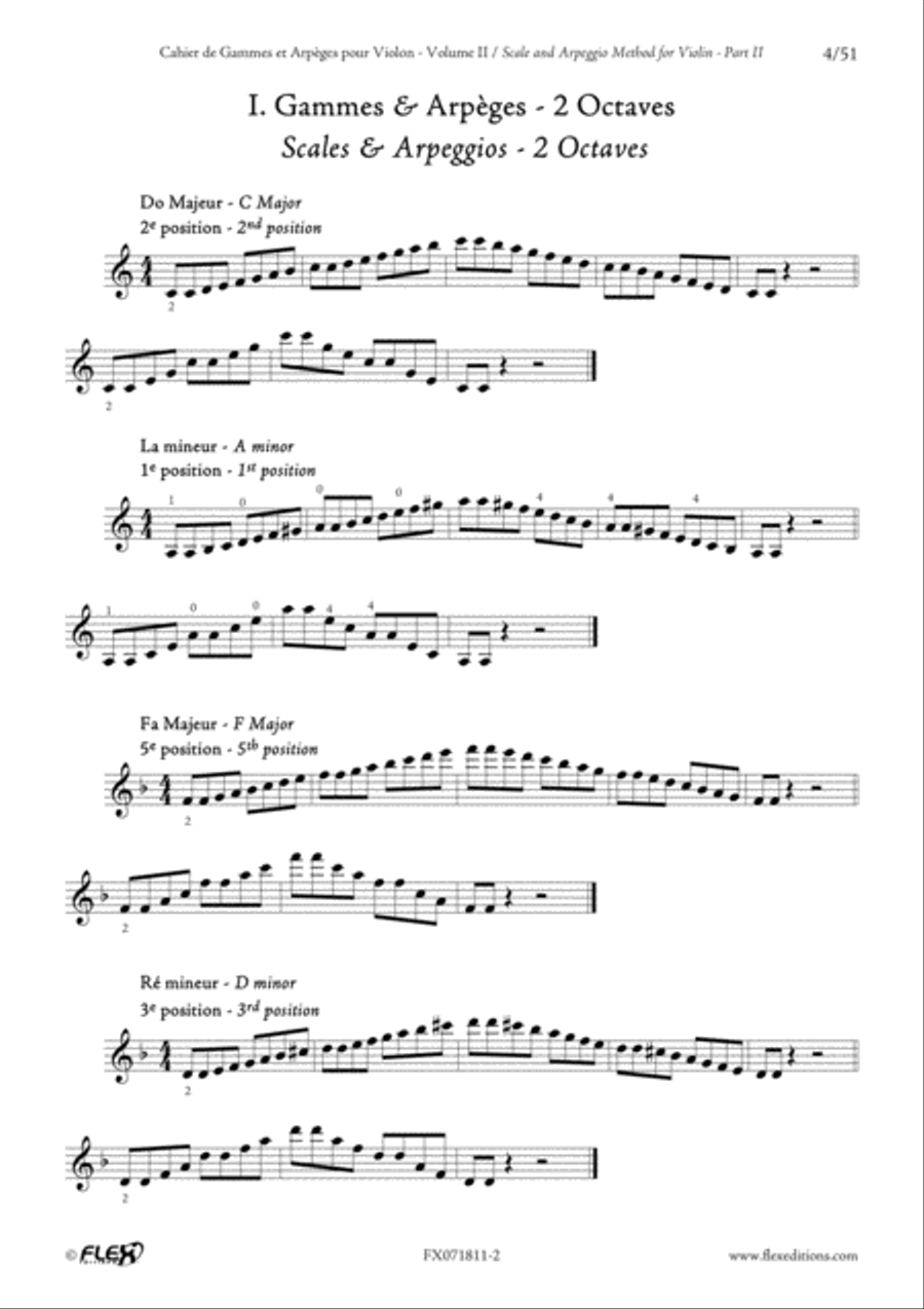 Scales and Arpeggios Method for Violin Part II