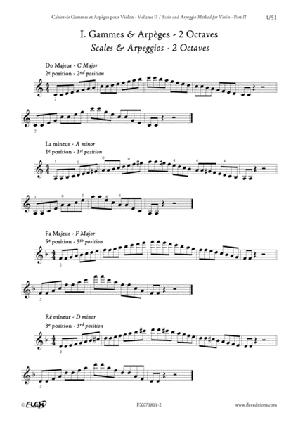 Scales and Arpeggios Method for Violin Part II