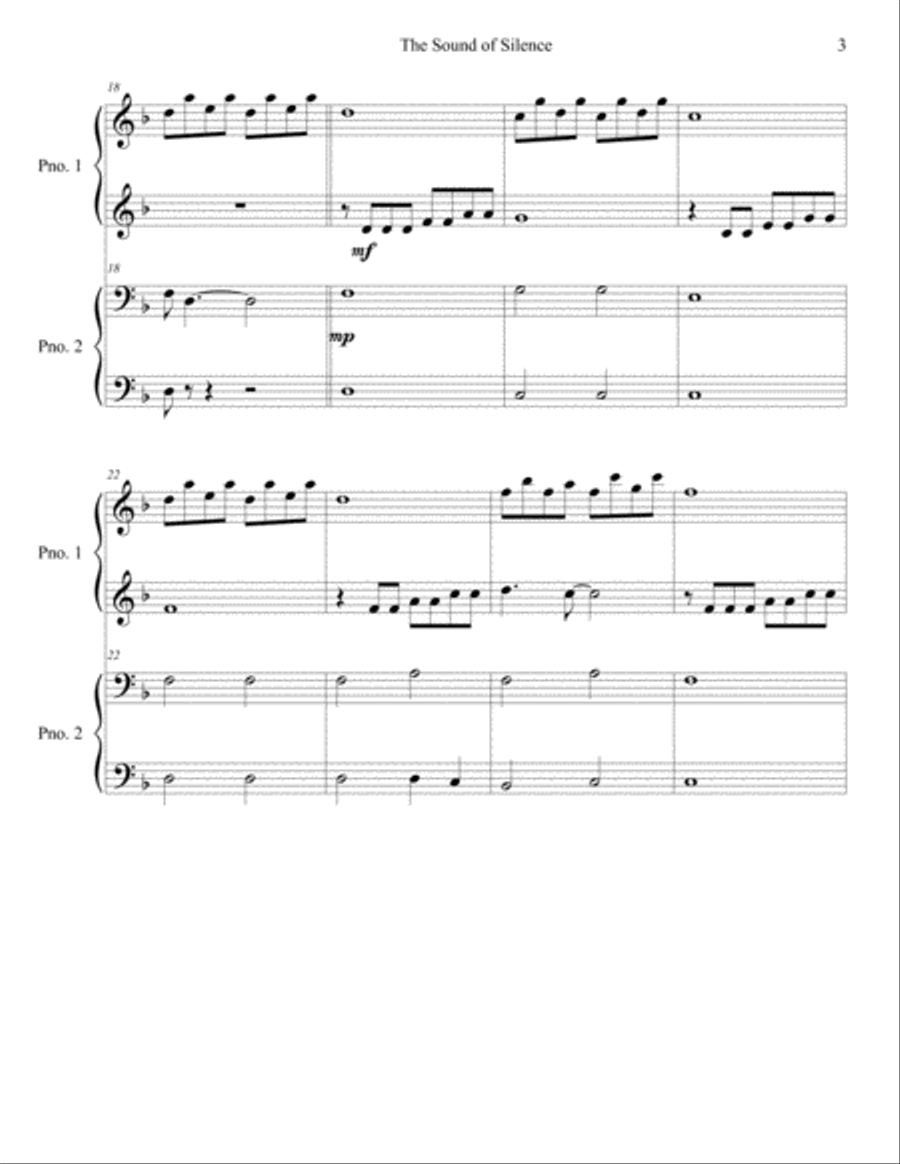 The Sound Of Silence The Sound Of Silence Set of Parts scores gallery preview page 4