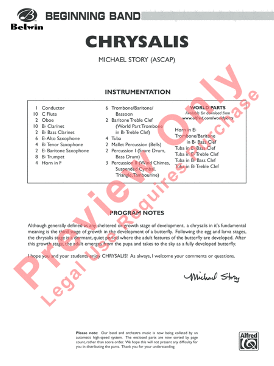 Chrysalis Concert Band scores gallery preview page 2