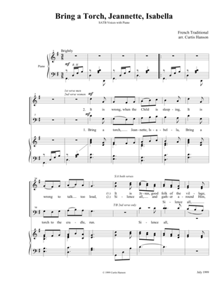 Bring a Torch, Jeannette, Isabella (SATB)