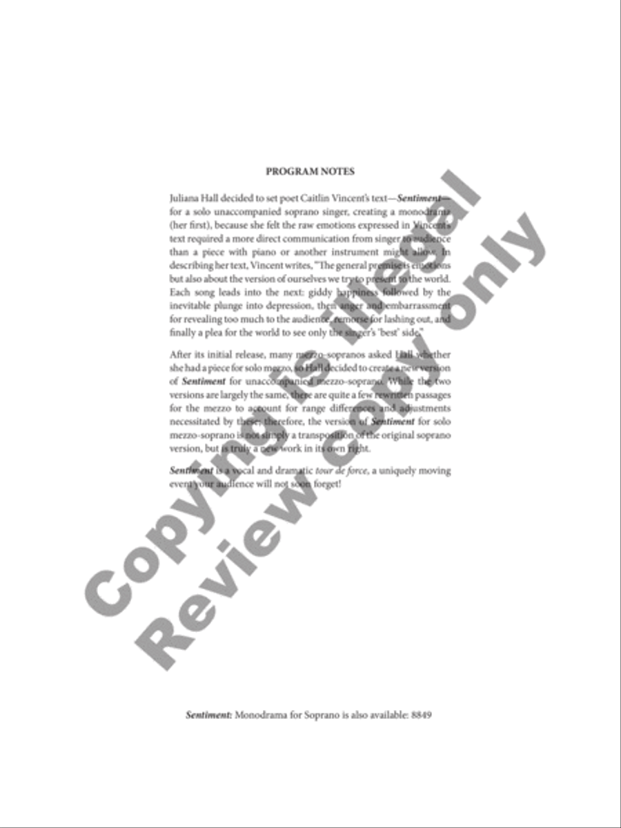 Sentiment A Cappella scores gallery preview page 3
