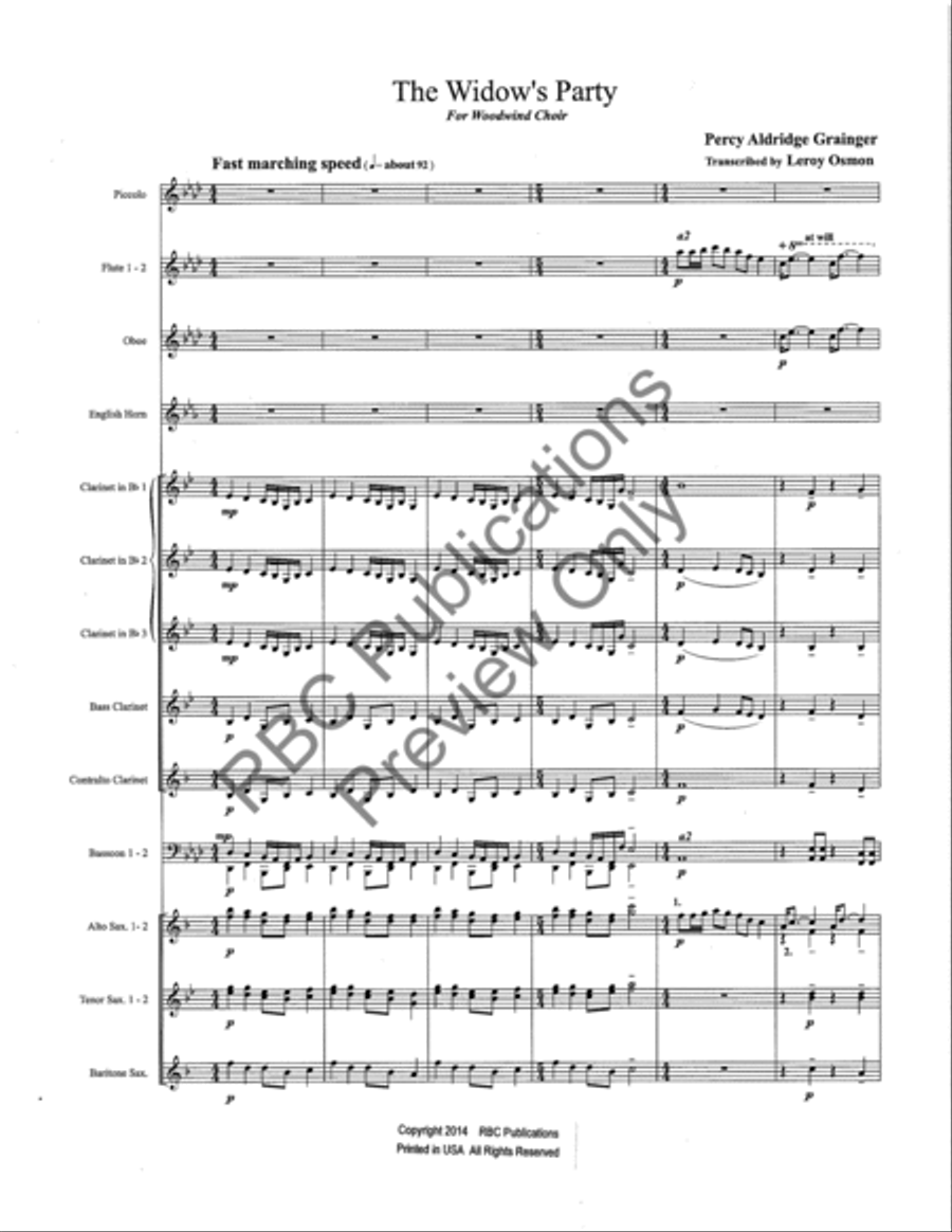 Widow's Party (Score) Widow's Party (Score) Score scores gallery preview page 6