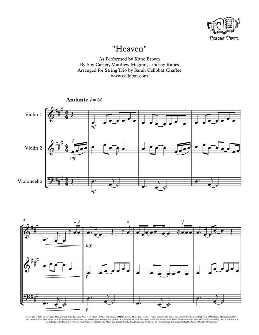 Heaven String Trio scores gallery preview page 1