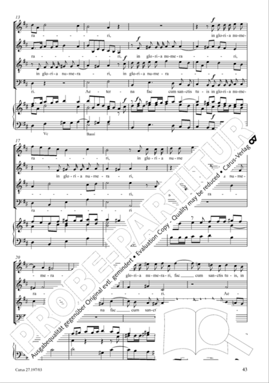 Te Deum in D a due cori SSATB scores gallery preview page 43