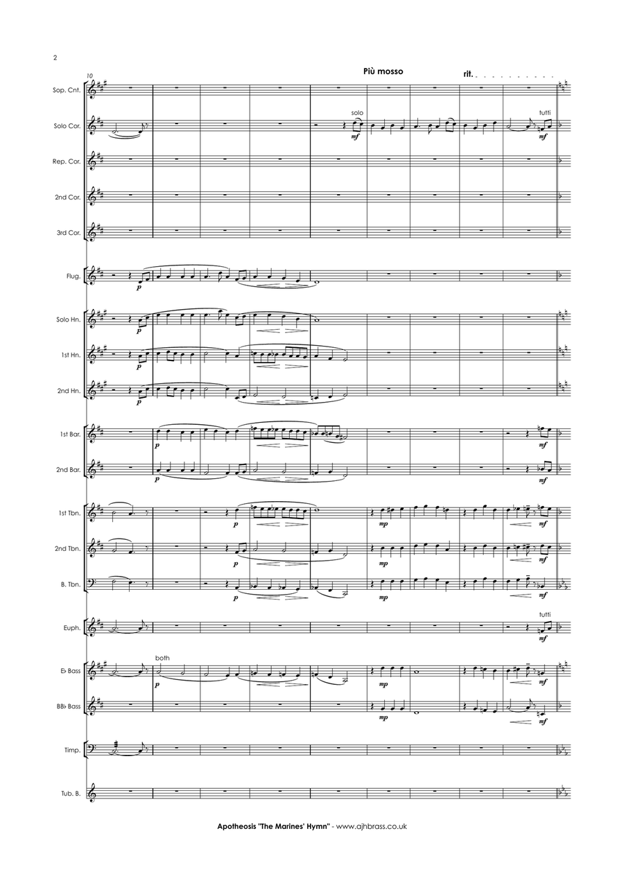 The Marines' Hymn: Apotheosis Brass Band scores gallery preview page 4