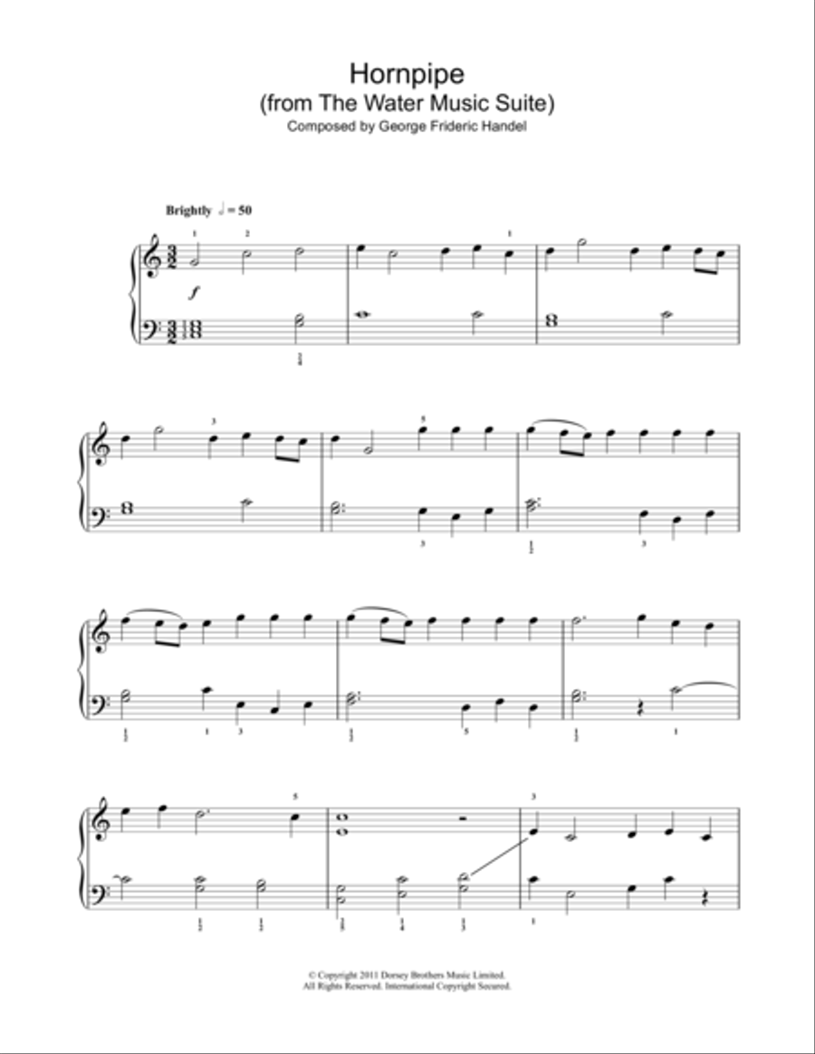 Hornpipe (from The Water Music Suite) Voice scores gallery preview page 1