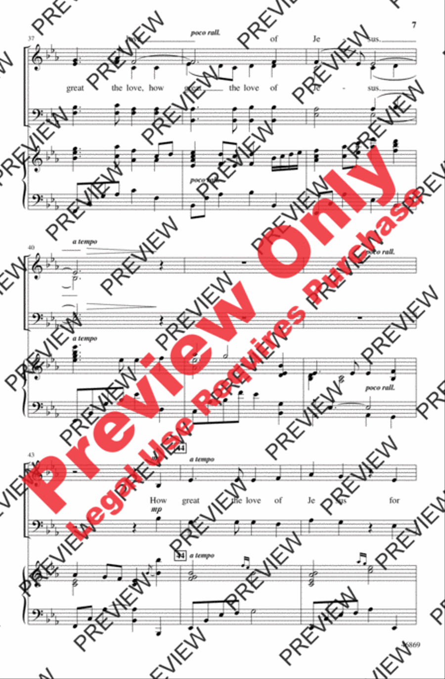 How Great the Love of Jesus 4-Part scores gallery preview page 7
