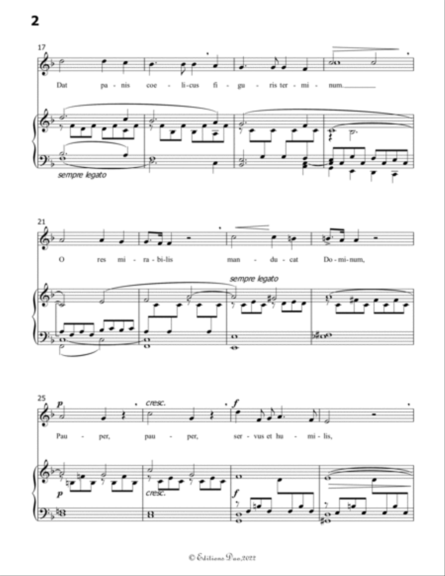 Panis angelicus, by Franck, in F Major Voice scores gallery preview page 4