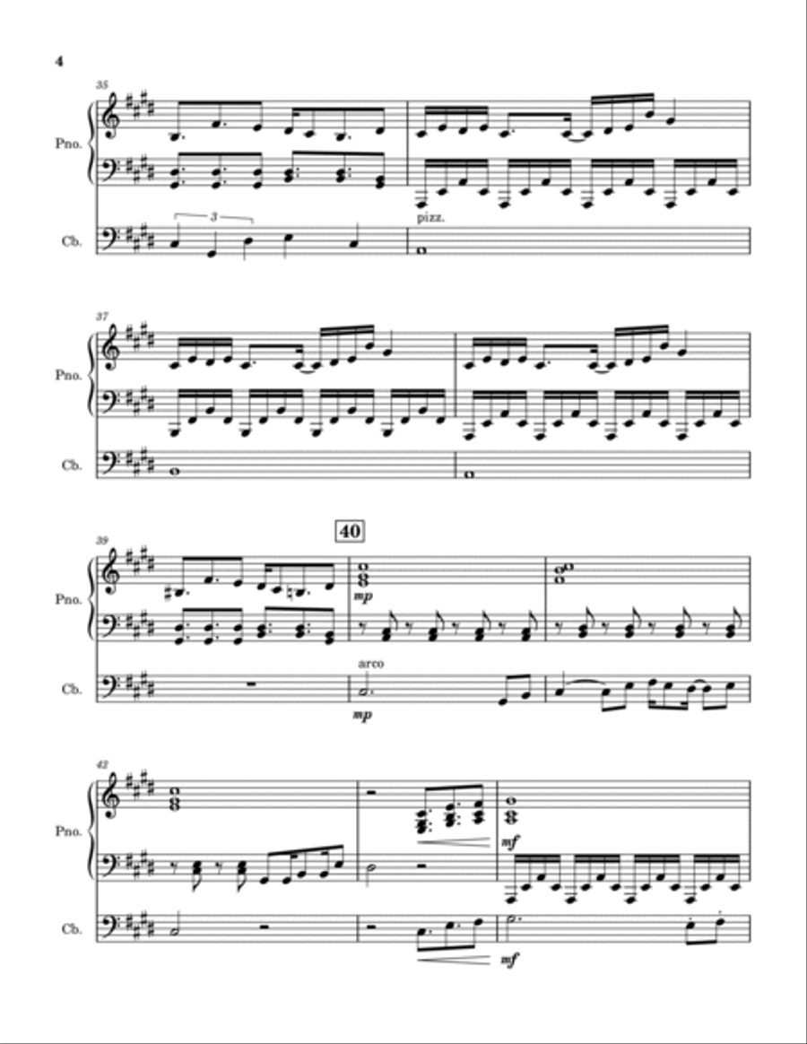 Bergentrückung Double Bass scores gallery preview page 4