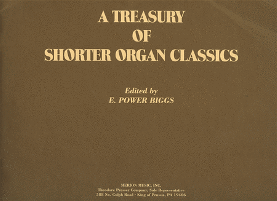 A Treasury of Shorter Organ Classics Chamber Music scores gallery preview page 1