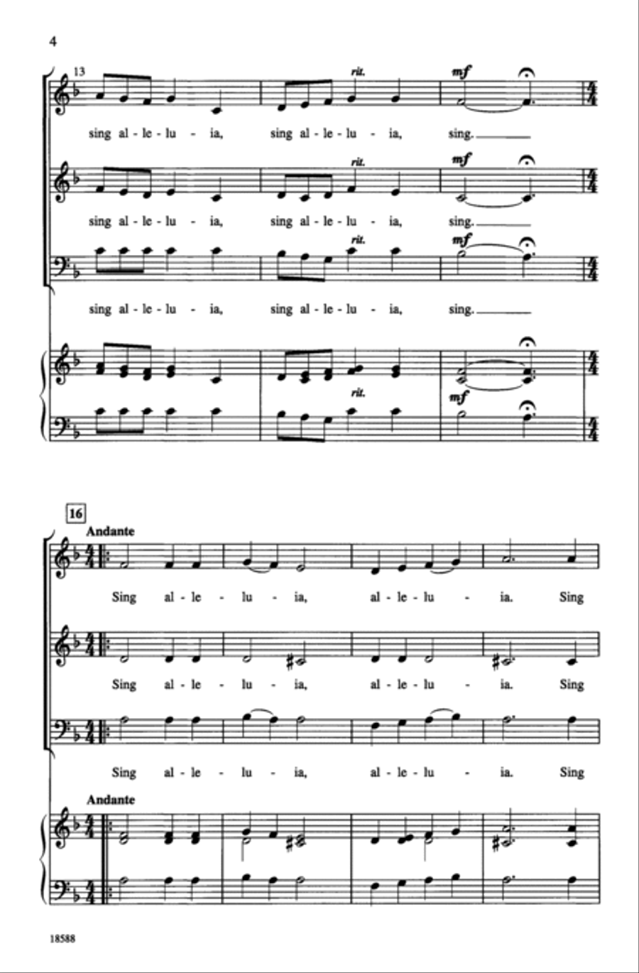 Alleluia Seven Alleluia Seven 3-Part scores gallery preview page 4