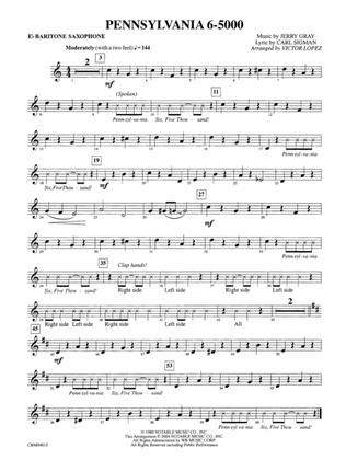 Pennsylvania 6-5000: E-flat Baritone Saxophone