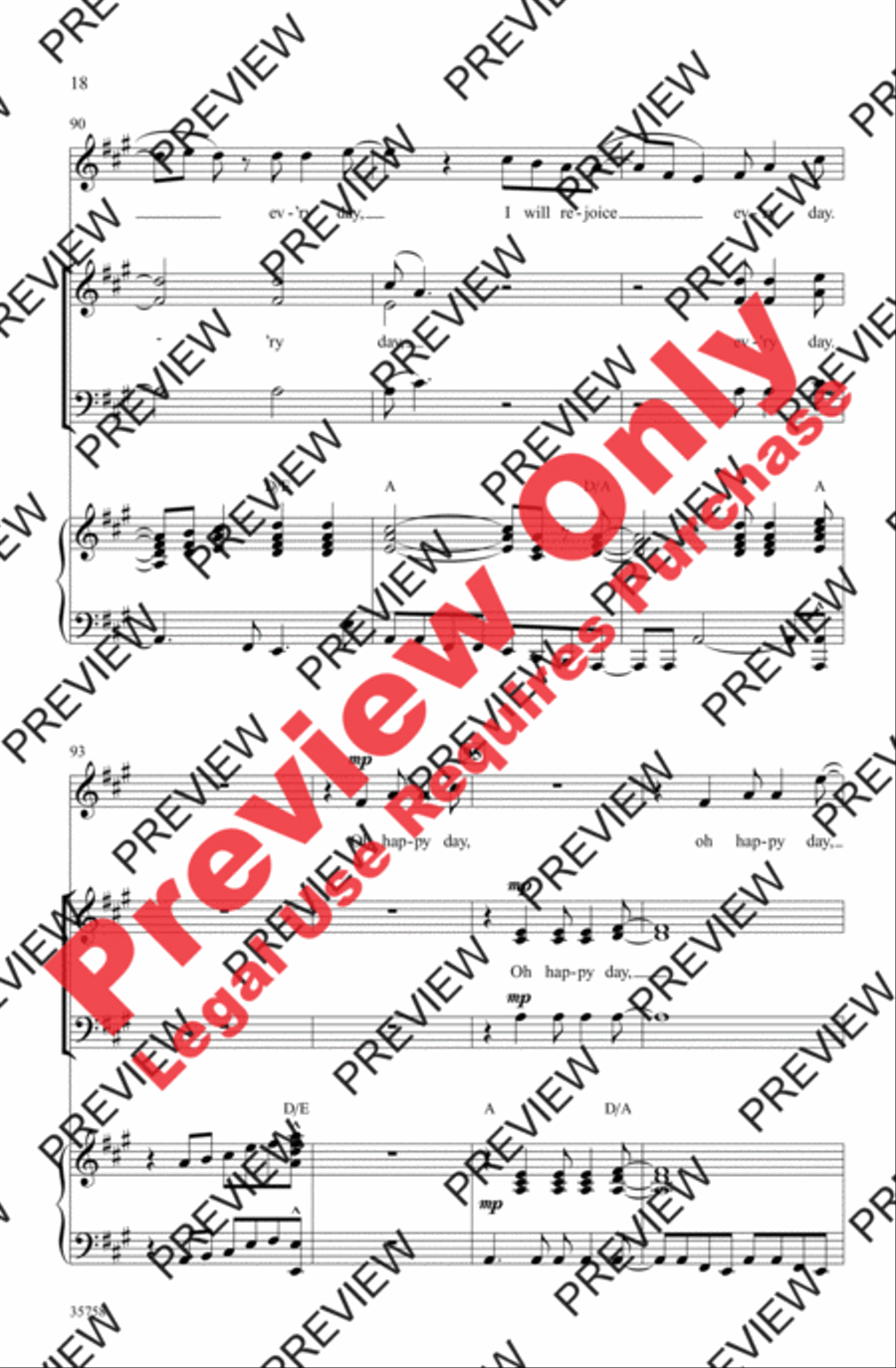 Oh Happy Day Oh Happy Day 3-Part scores gallery preview page 18