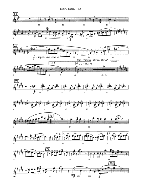 A Salute to Benny Goodman: E-flat Baritone Saxophone