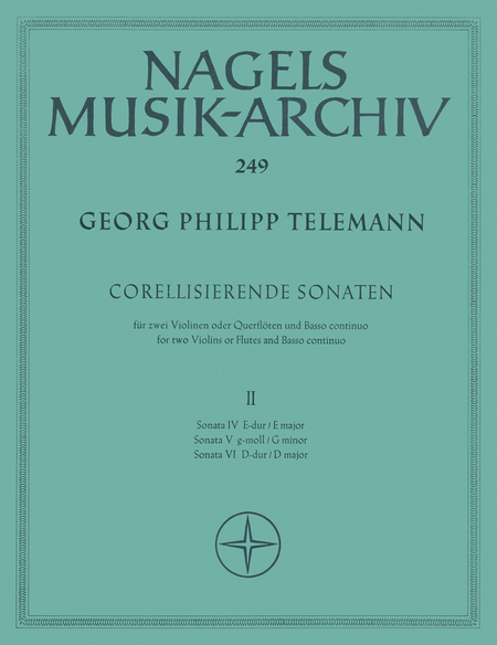 Corellisierende Sonaten für 2 Violinen (Flöten) und Basso continuo