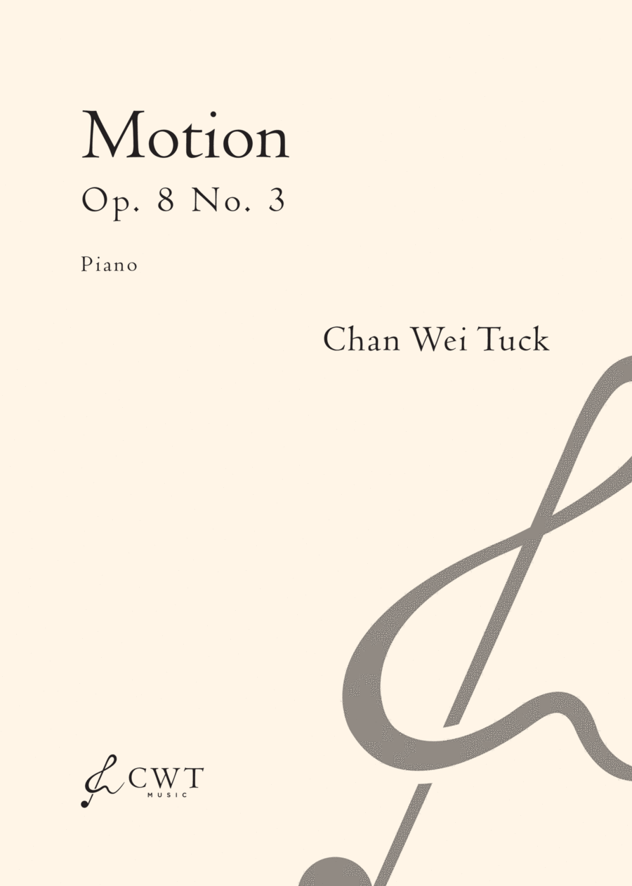Motion, Op. 8 No. 3 Piano Solo scores gallery preview page 1