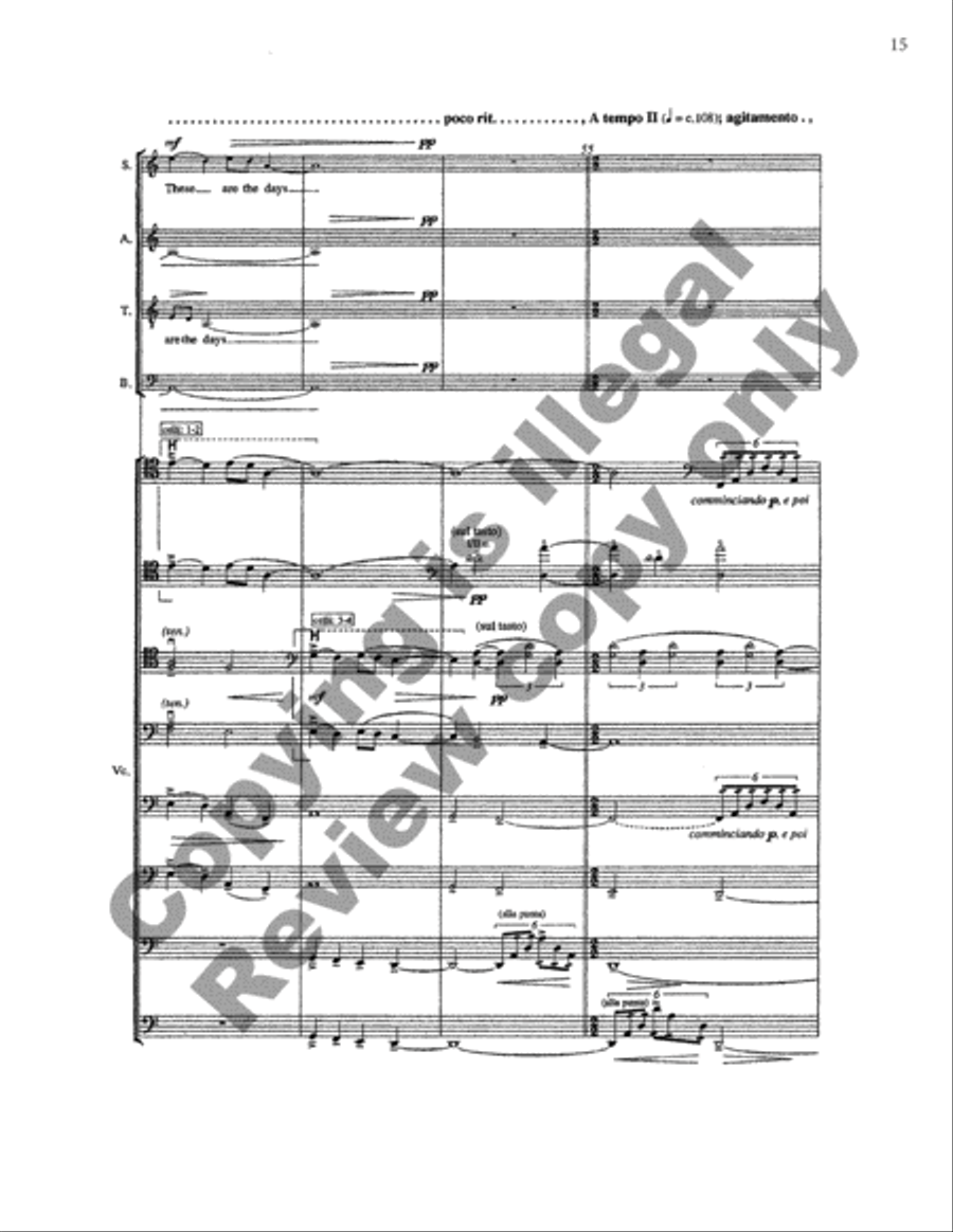 So fades a summer cloud away (Full Score) Choir scores gallery preview page 17