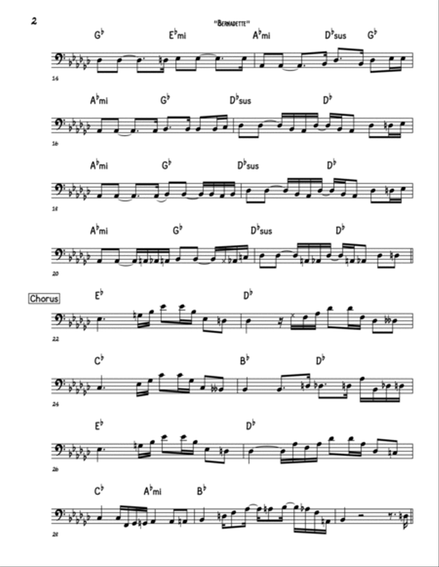 Bernadette Bass Guitar scores gallery preview page 2