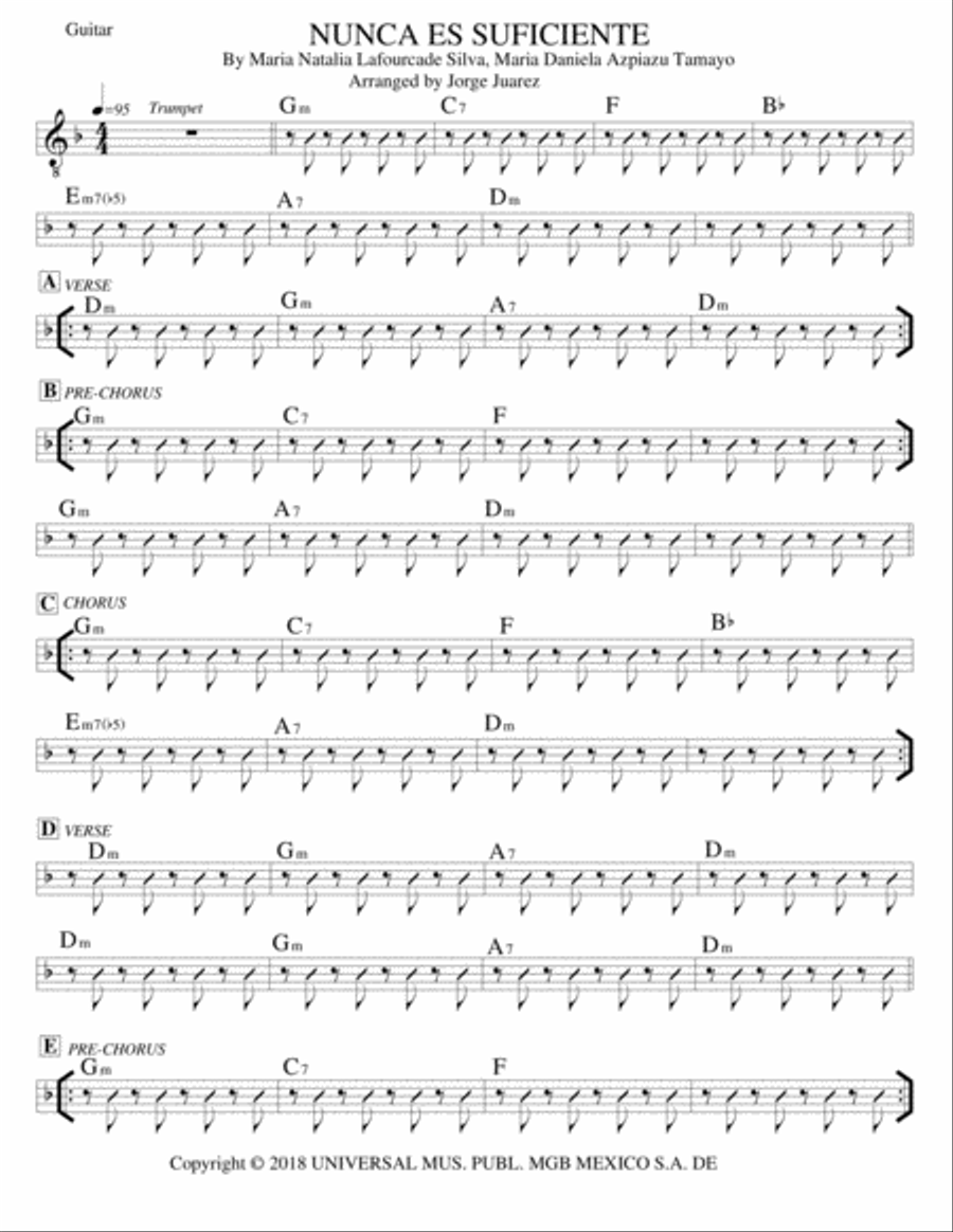 Nunca Es Suficiente Tenor Saxophone scores gallery preview page 5