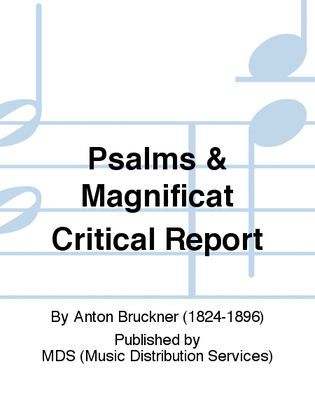 Book cover for Psalms & Magnificat Critical Report