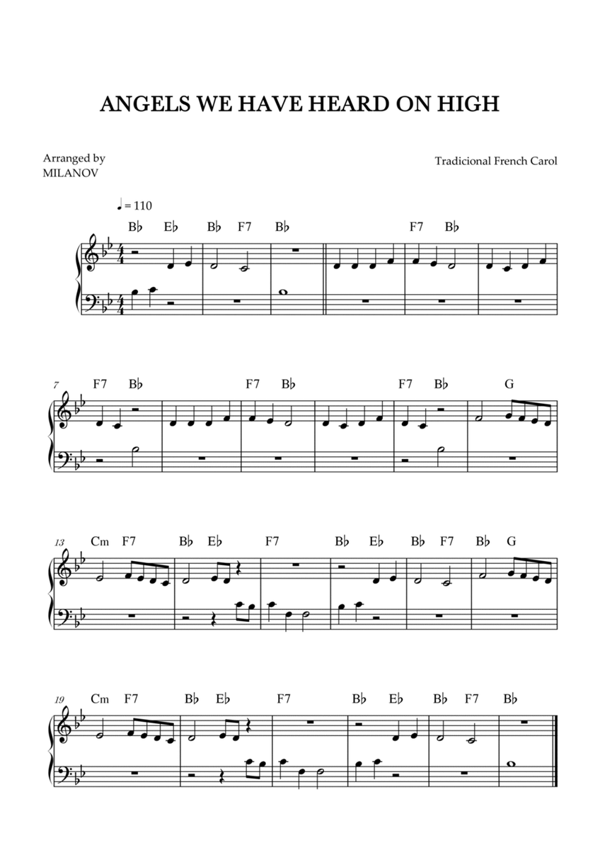 Angels We Have Heard on High | Christmas song | Piano | easy beginner | Chords image number null