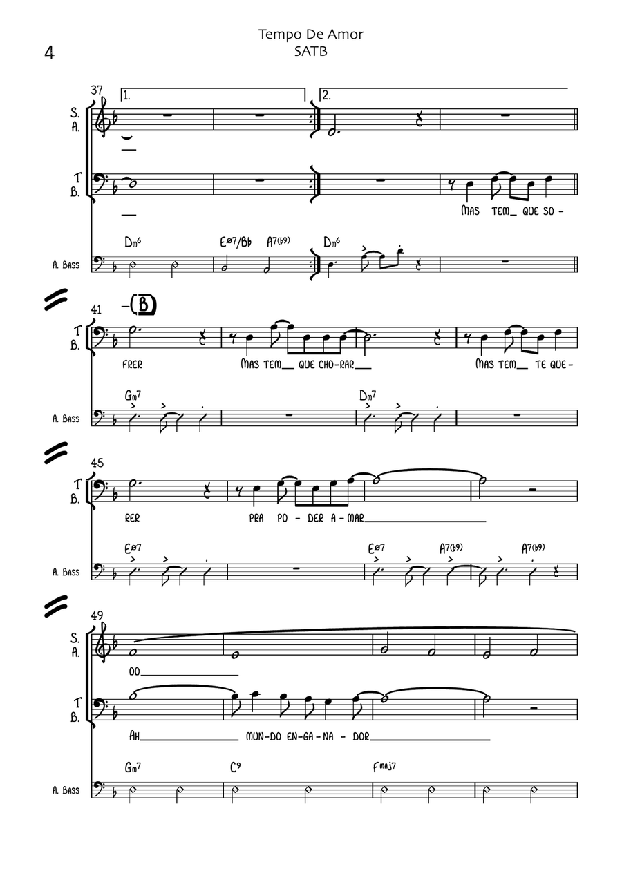 Tempo De Amor Tempo De Amor 4-Part scores gallery preview page 4