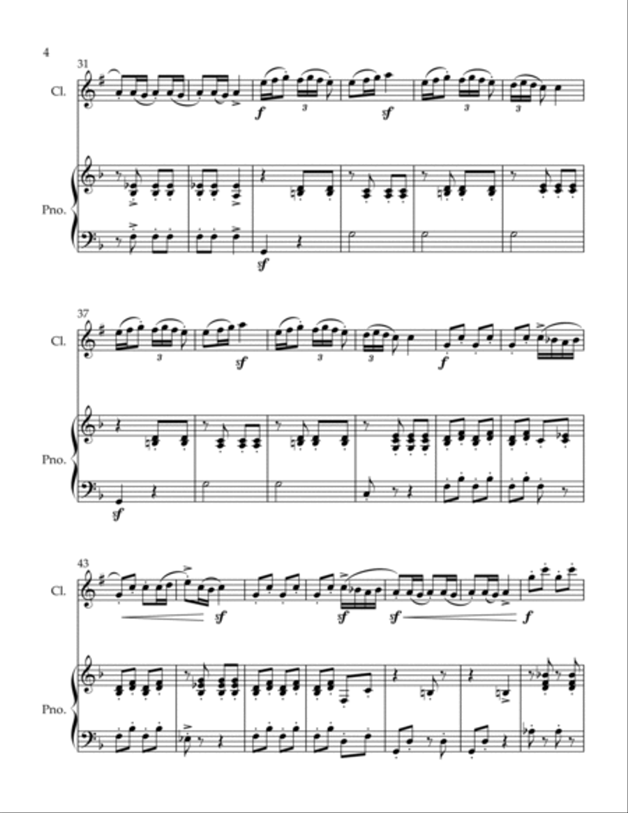 Romanian Folk Dances Little One Clarinet Solo scores gallery preview page 4