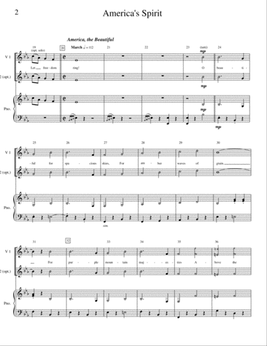 America's Spirit America's Spirit Choir scores gallery preview page 3
