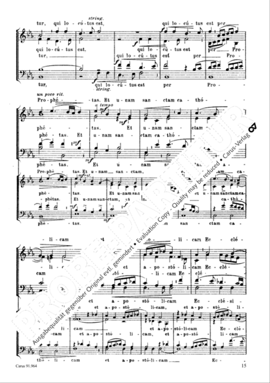 Missa Laudate Dominum de coelis 4-Part scores gallery preview page 16