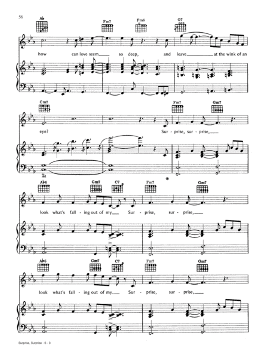 Surprise, Surprise Surprise, Surprise Piano, Vocal, Guitar scores gallery preview page 3