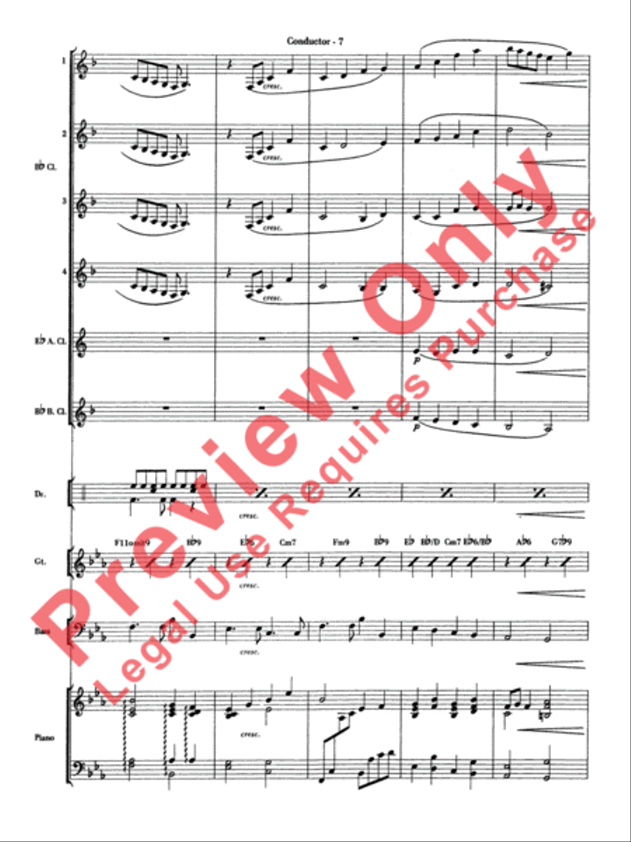 Have Yourself a Merry Little Christmas Clarinet Choir scores gallery preview page 8
