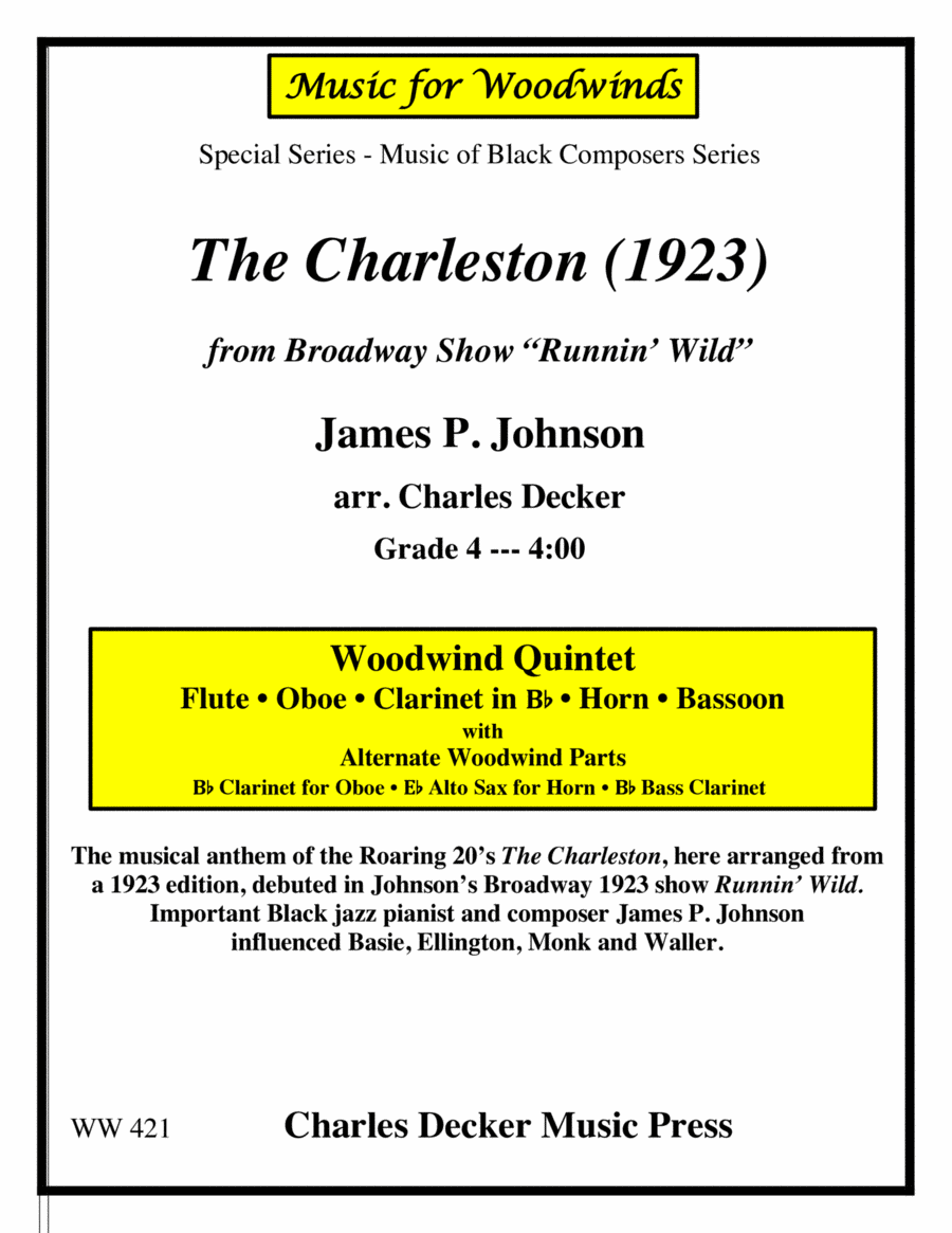 The Charleston (1923) for Woodwind Quintet image number null