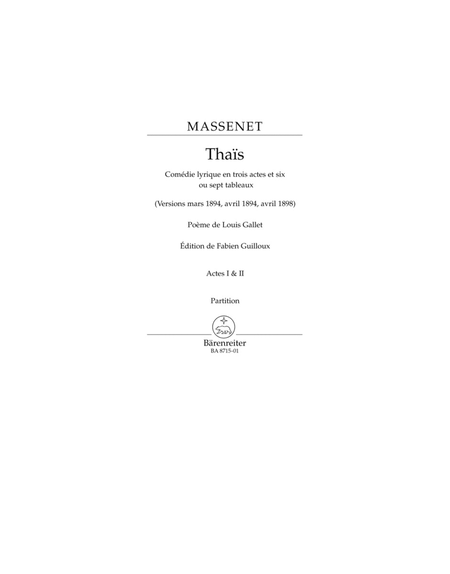 Thais (Versions from March 1894, April 1894, April 1898)