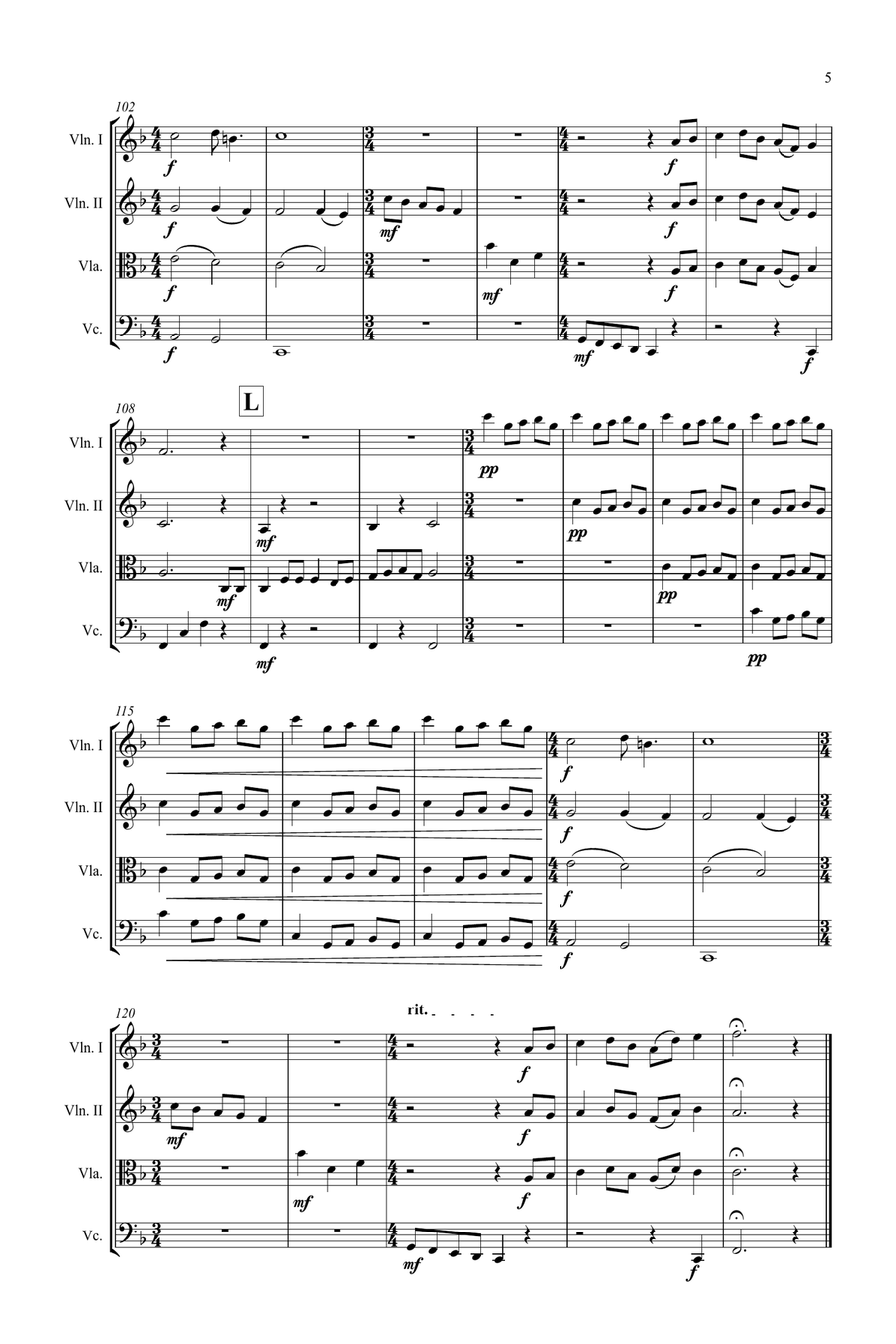 The 12 days of Christmas String Quartet scores gallery preview page 5