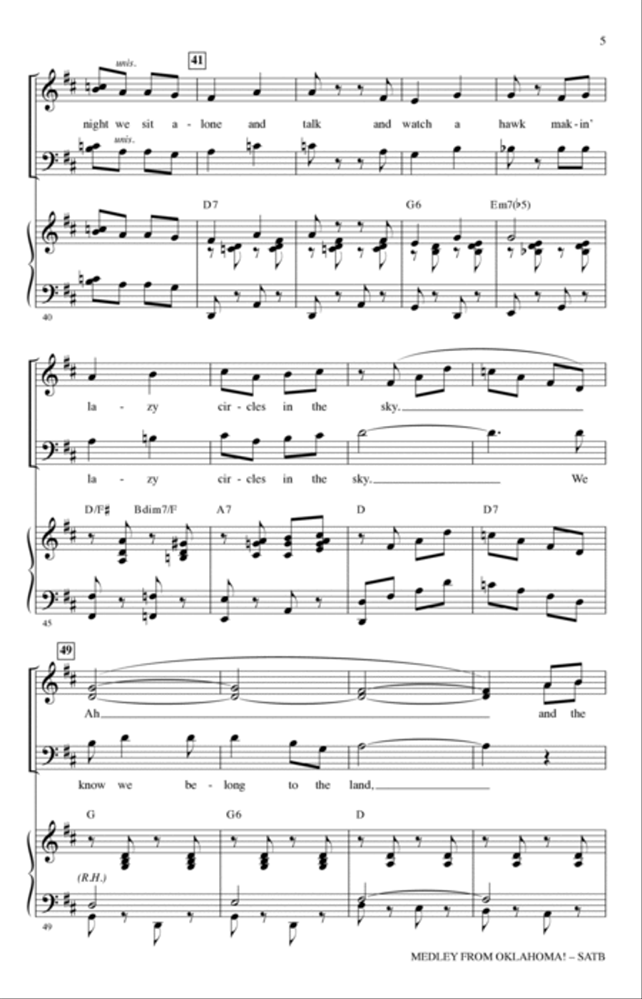 Oklahoma! (Medley) (arr. John Leavitt) 4-Part scores gallery preview page 4